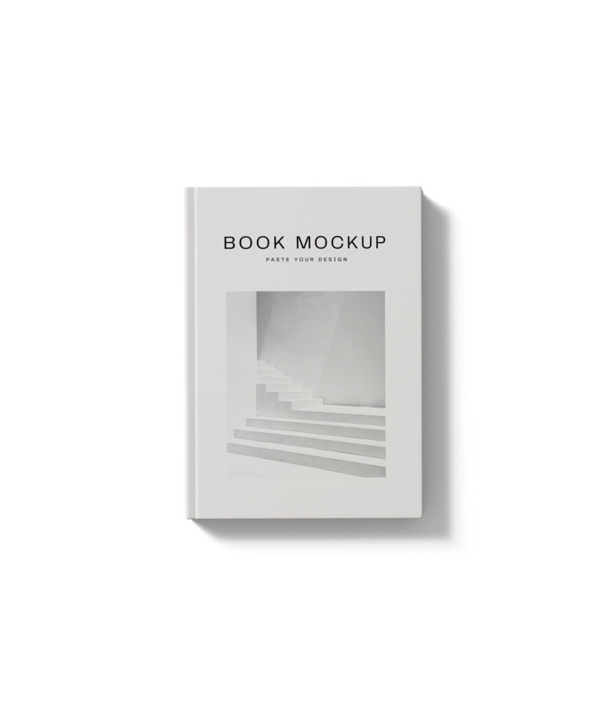 Hardcover Book Mockup in Top View