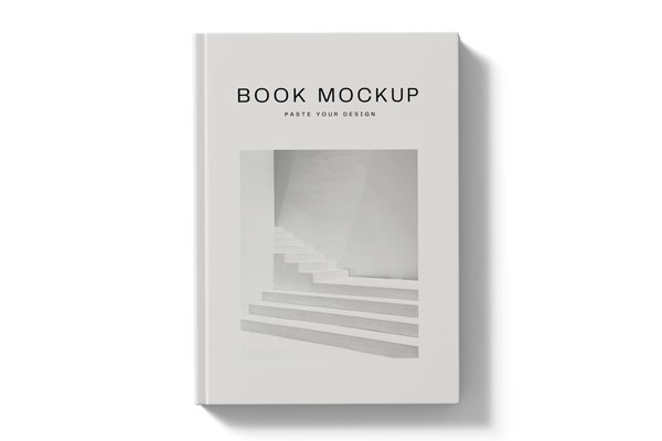 Hardcover Book Mockup in Top View