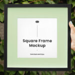 Head-on View of Frame Mockup in Hand