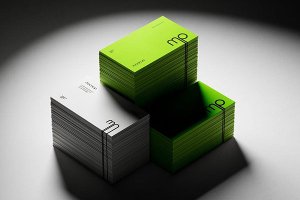 High Contrast Business Card Mockup in 2 Sights
