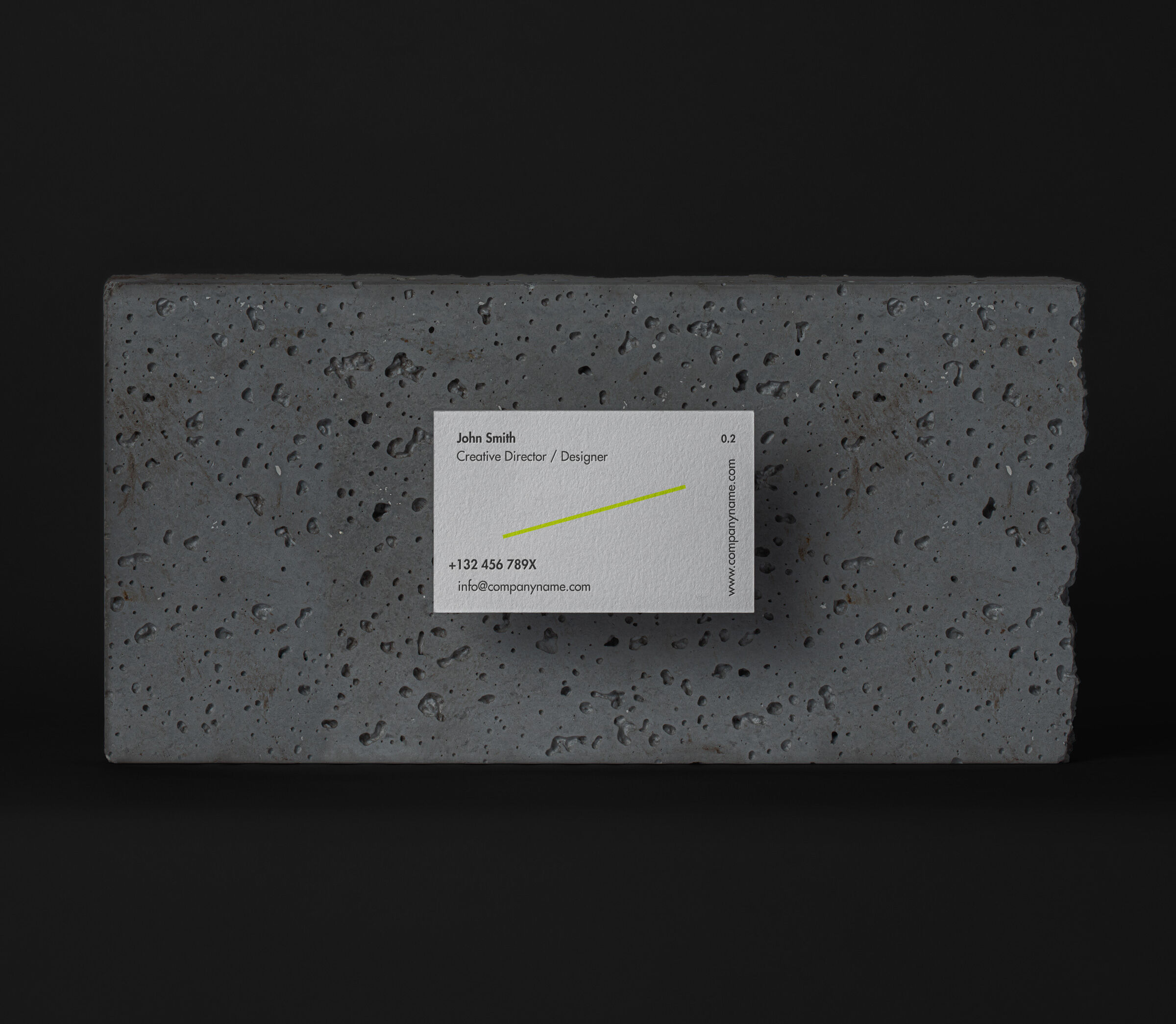 High Quality Psd Business Card On Stone Mockup FREE PSD