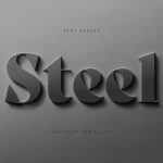 High Resolution Metal Logo Mockup Front View