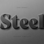High Resolution Metal Logo Mockup Front View