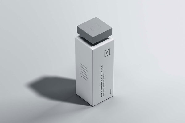 Highly-customizable Rectangular Matt Bottle on a Solid Background