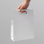 Holding Craft Paper Bag Mockup