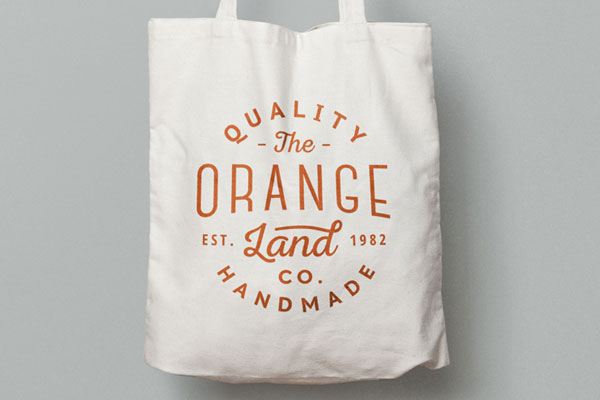 Front View of Holding Tote Bag Mockup