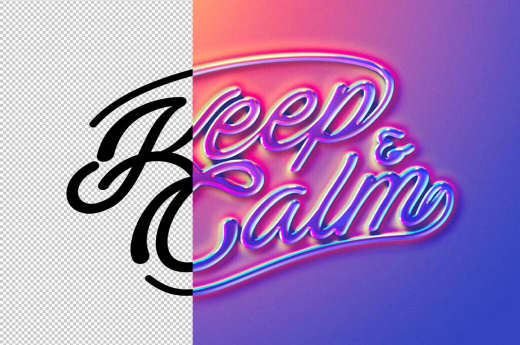 Holo Gradient Text And Logo Effect