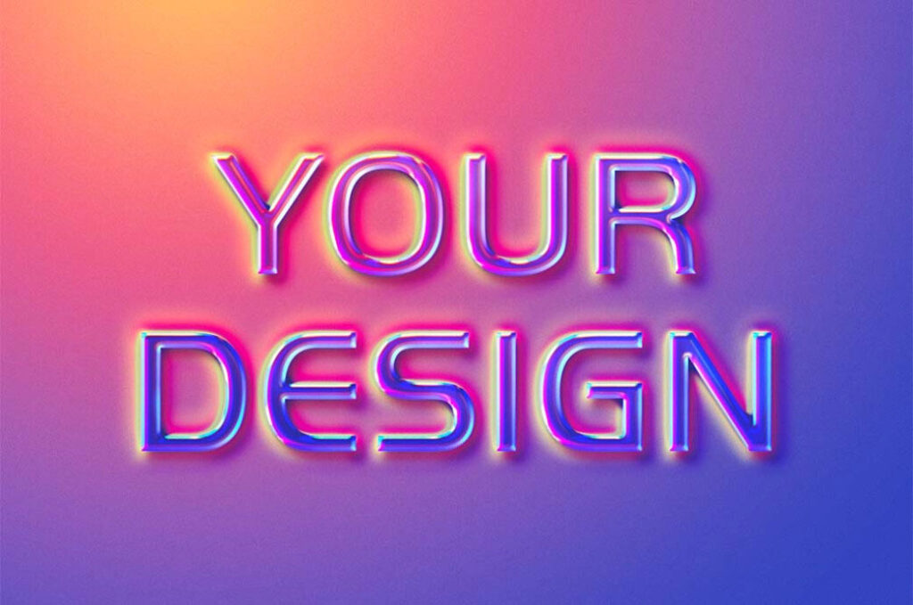 Holo Gradient Text And Logo Effect