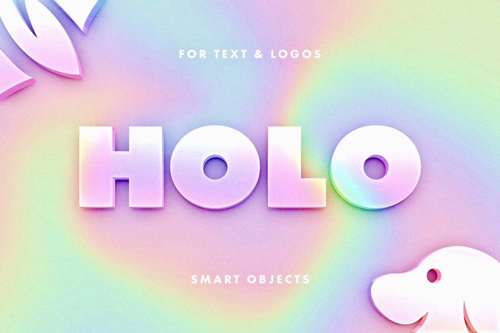 Bold Holographic Logo / Text Effect