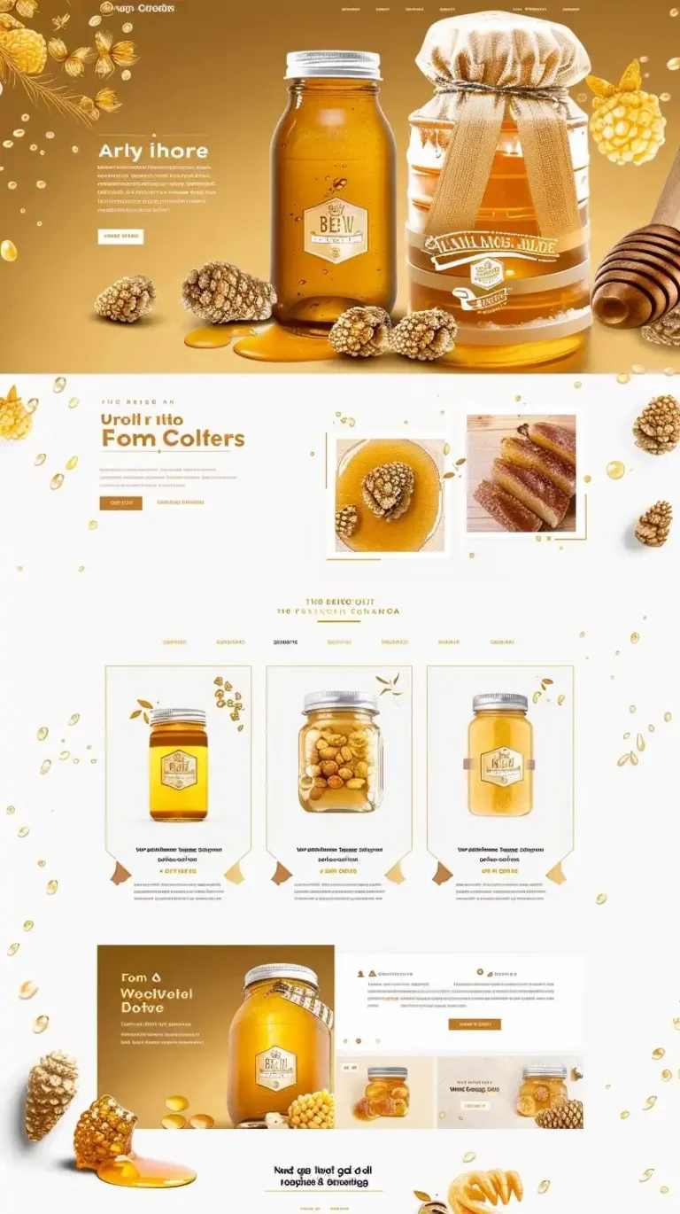 Honey Store E-Commerce Site ai prompt preview