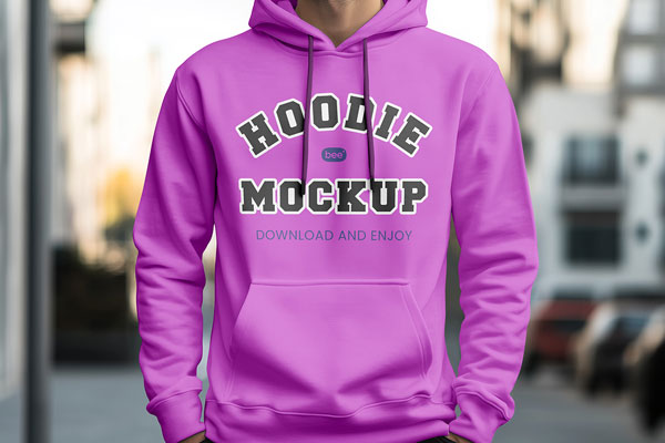 Hoodie in City Mockup
