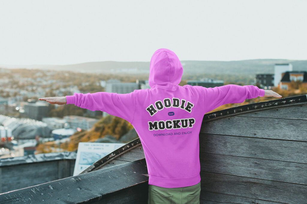Hoodie Mockup in Back View