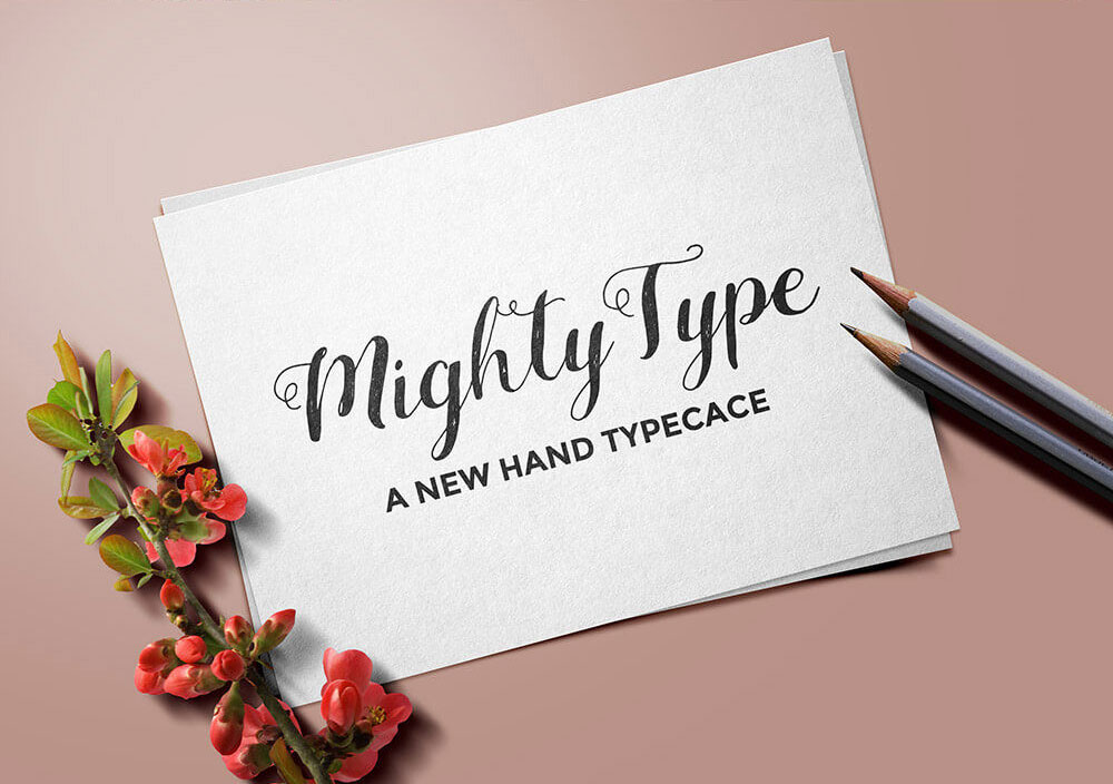 Horizontal and Rectangular Typography Artwork Paper Mockup