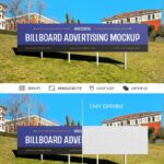 Horizontal Billboard Mockup in Front Sight