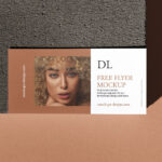 Horizontal DL Flyer on a Stone Mockup