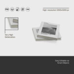 Horizontal Hard Book Cover Mockup in 3 Sights