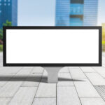 Horizontal Outdoor Expo Billboard Mockup in Urban Setting