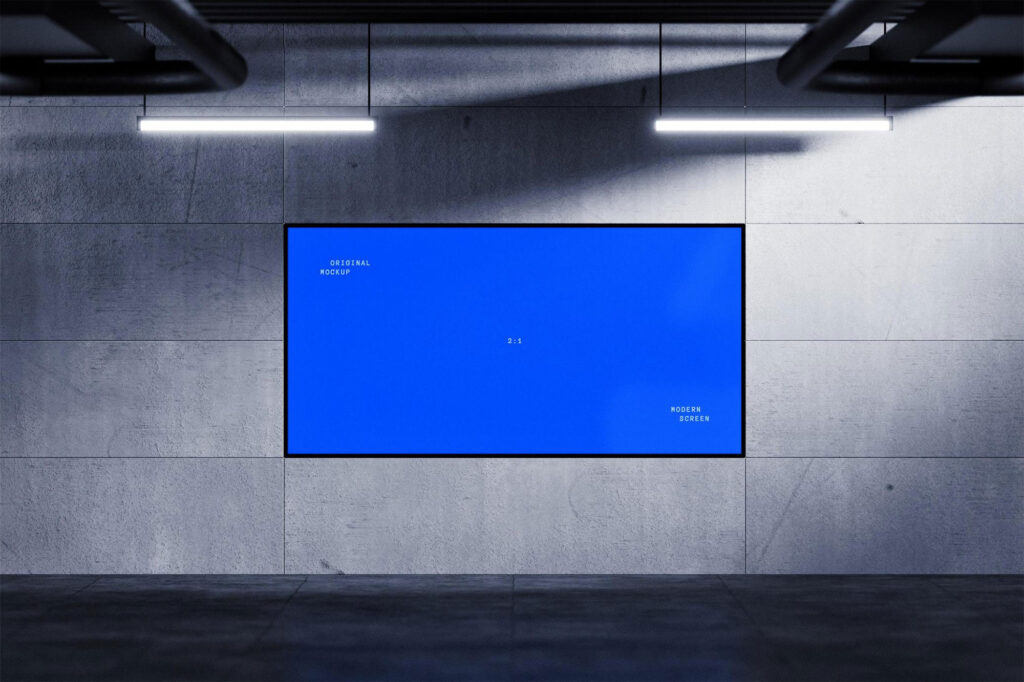 Horizontal Screen Display Mockup
