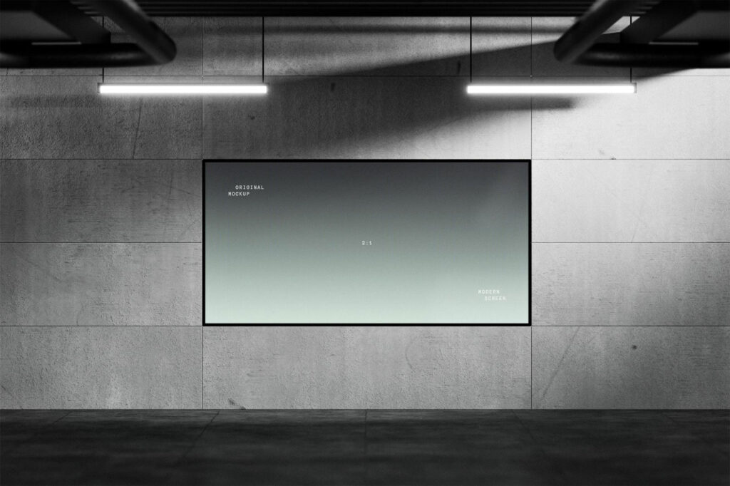 Horizontal Screen Display Mockup