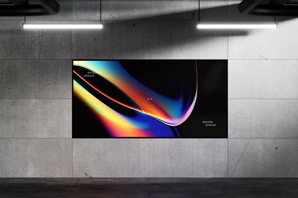 Horizontal Screen Display Mockup