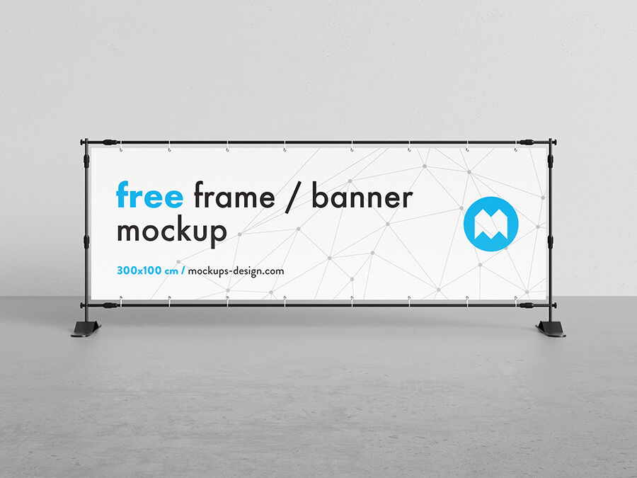 Horizontal Standing Banner Frame Mockup