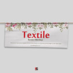 Horizontal Textile Banner in the Front View Mockup