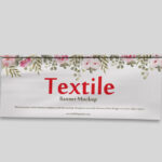 Horizontal Textile Banner in the Front View Mockup
