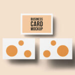 Horizontal Triple Business Card Mockup