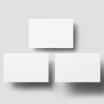 Horizontal Triple Business Card Mockup