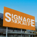 Huge Signage on Store Mockup