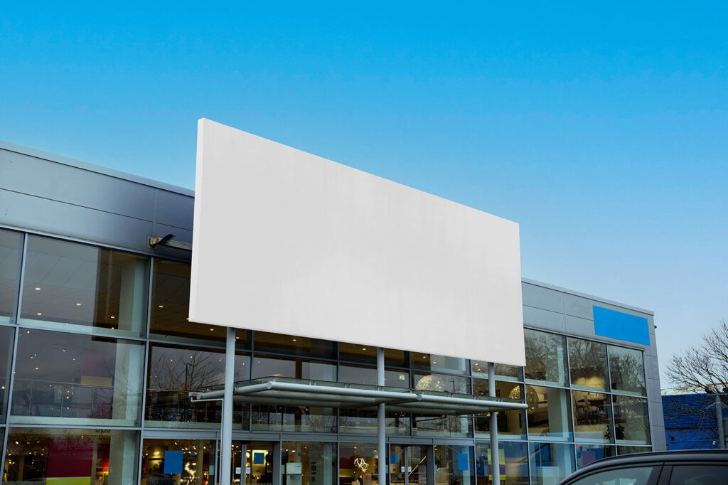 Huge Signage on Store Mockup