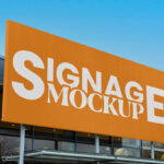 Huge Signage on Store Mockup