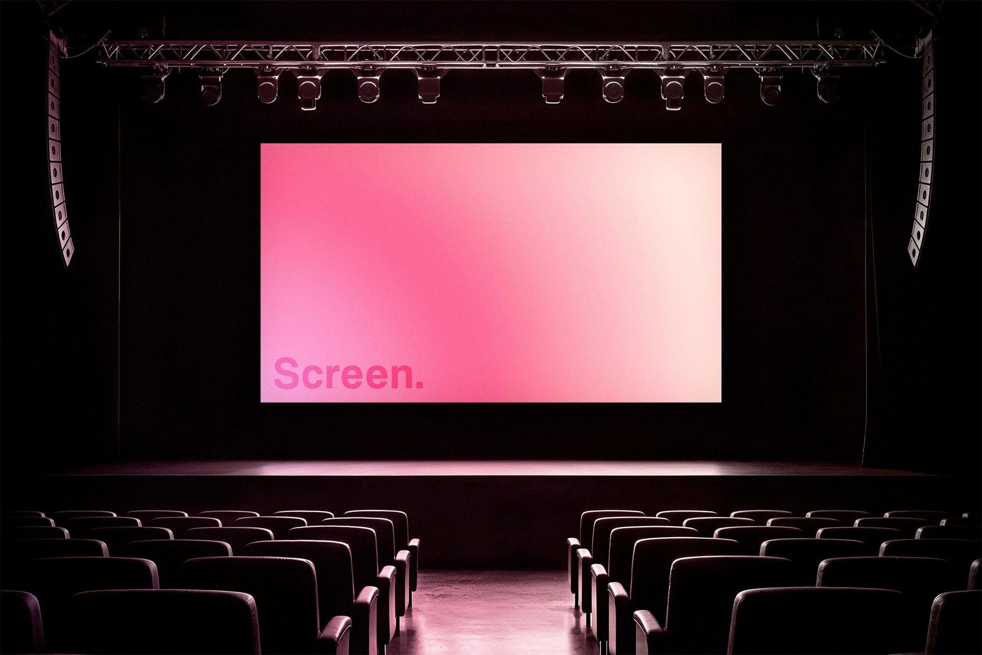 Free Huge Stage Screen Mockup PSD Template