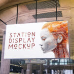 Huge Station Billboard Mockup