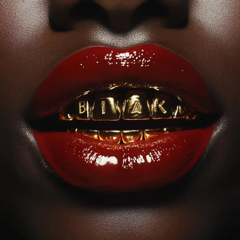 Hyper-Realistic Black Lips