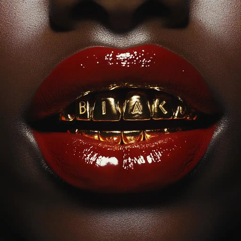 Hyper-Realistic Black Lips