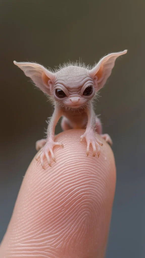 Hyper-Realistic Gremlin on Finger