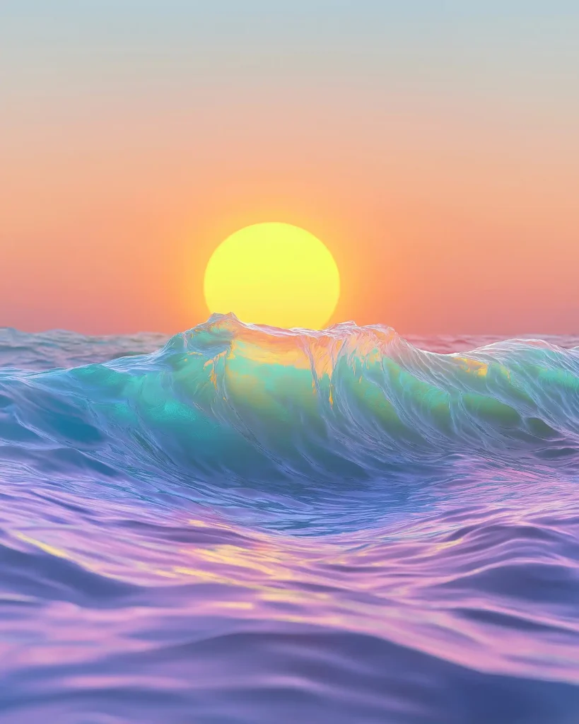 Hyper-Realistic Rainbow Wave