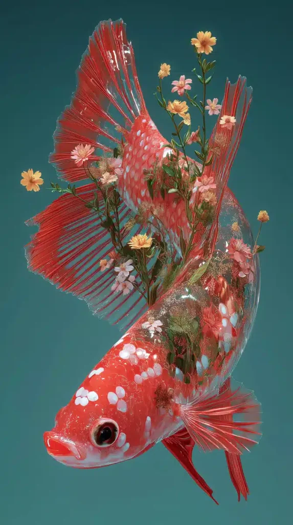 Hyperrealistic Betta Fish Portrait