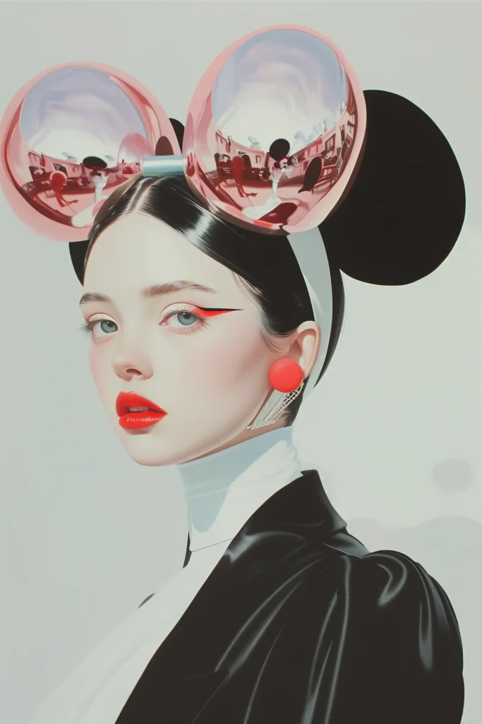 Hyperrealistic Mickey Mouse Woman