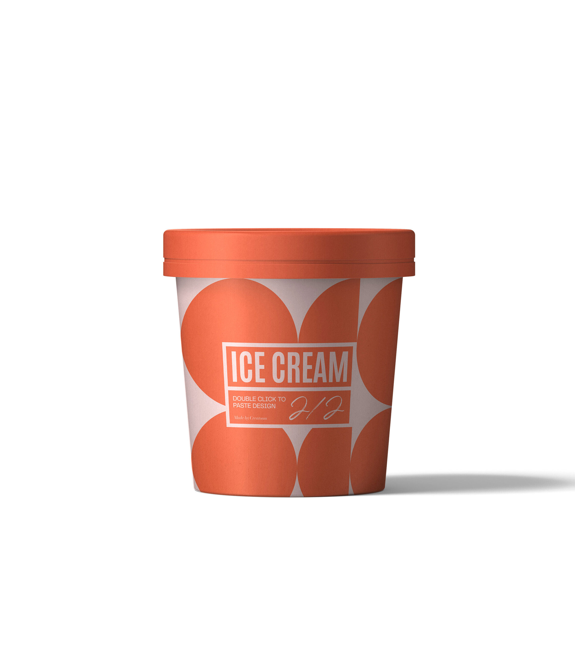 Free Ice Cream Mockup in Front View PSD Template