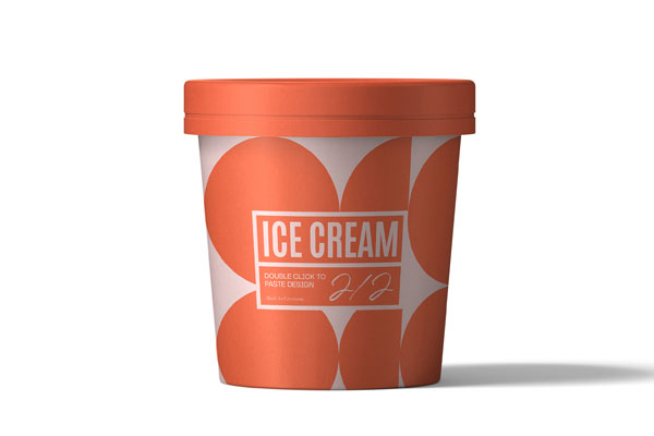 Ice Cream Mockup in Front View