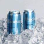 Ice Cubes Soda Cans Mockup