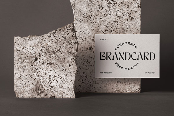 Identity Corporate Branding Card Mockup in Front Sight