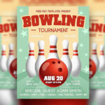 Illustrated Bowling Tournament Flyer Template