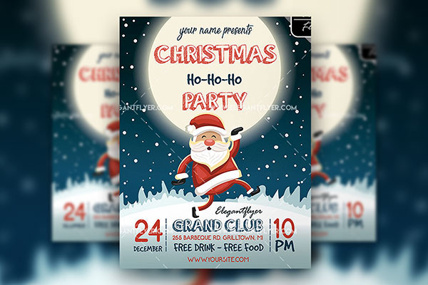 Illustrated Christmas Flyer and Facebook Cover Template