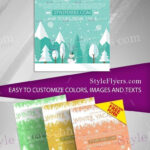 Illustrated, Snowy Winter Vacation Flyer Template