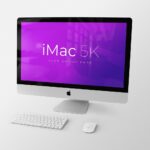iMac 5K Retina Display in Perspective Mockup