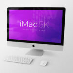 iMac 5K Retina Display in Perspective Mockup
