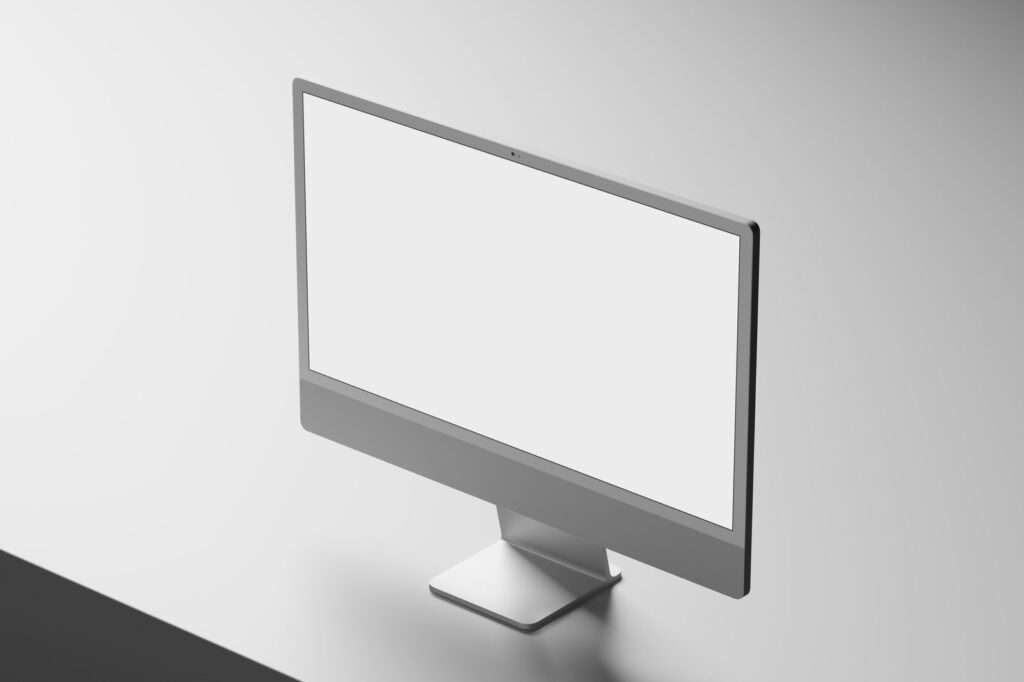 iMac Mockup Silver Color